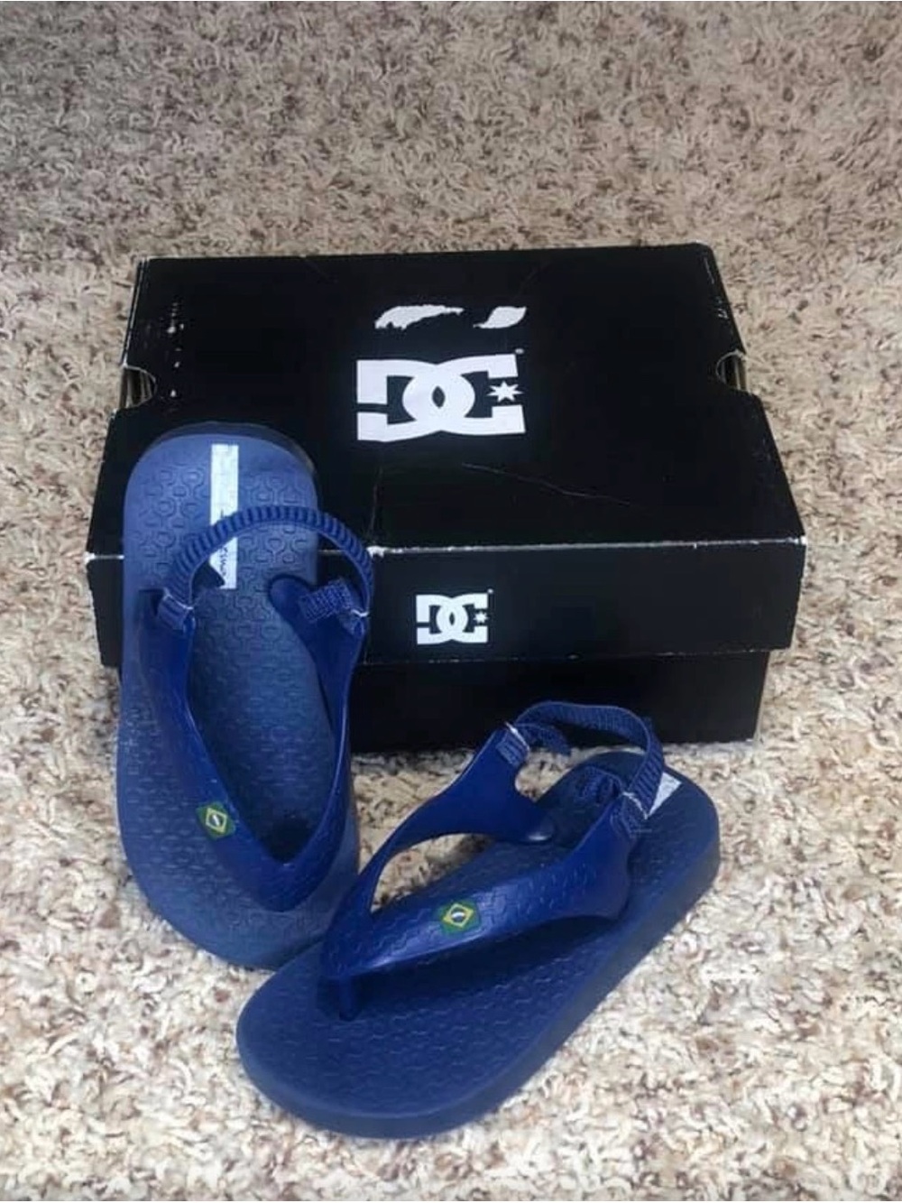 DC Youth Blue Flip-Flop Sandals with Back Strap